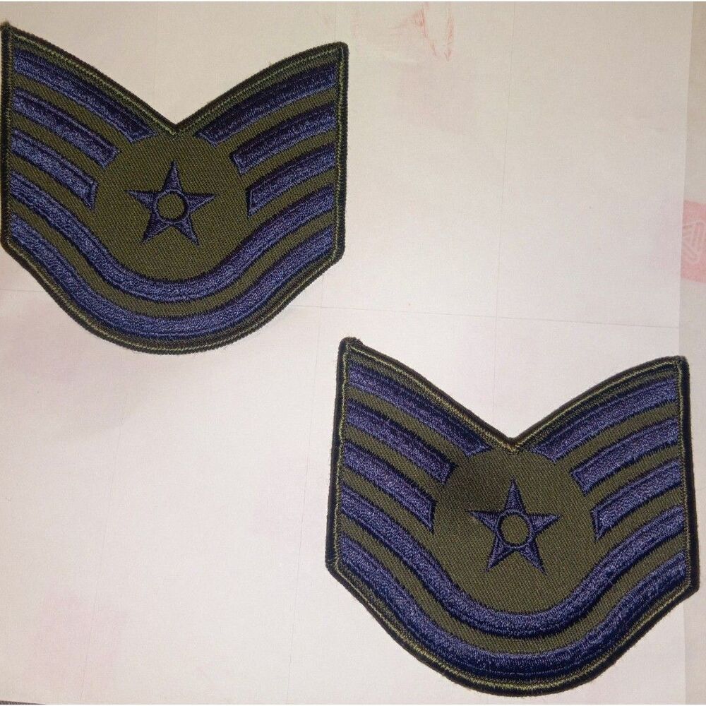 One Pair of United States Air Force Tech-Sergeant Patches